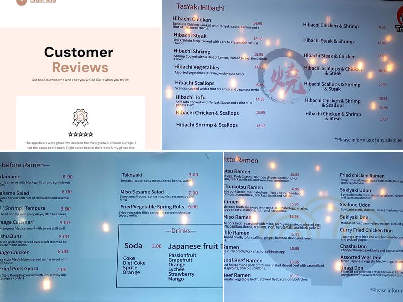 Hitto Ramen Menu