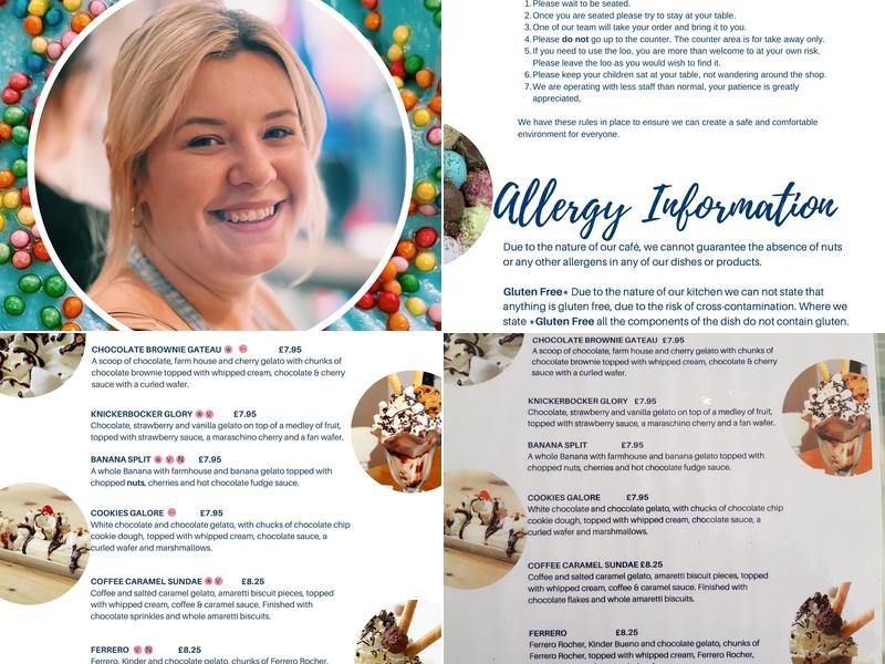 Hooray's Gelato Kitchen Menu