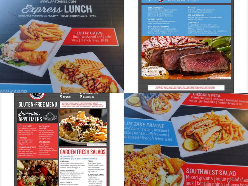 Art & Jake's Sports Bar Clarkston Menu