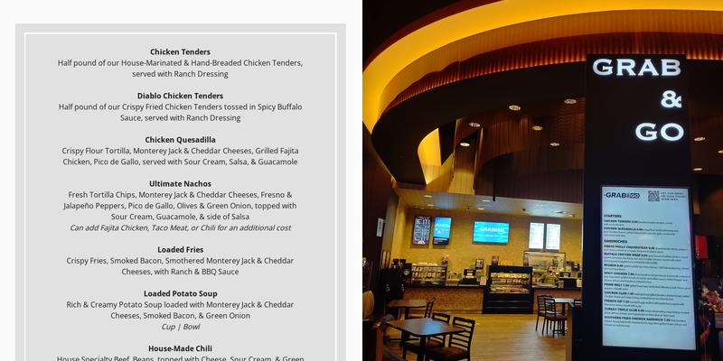 Grab & Go Menu