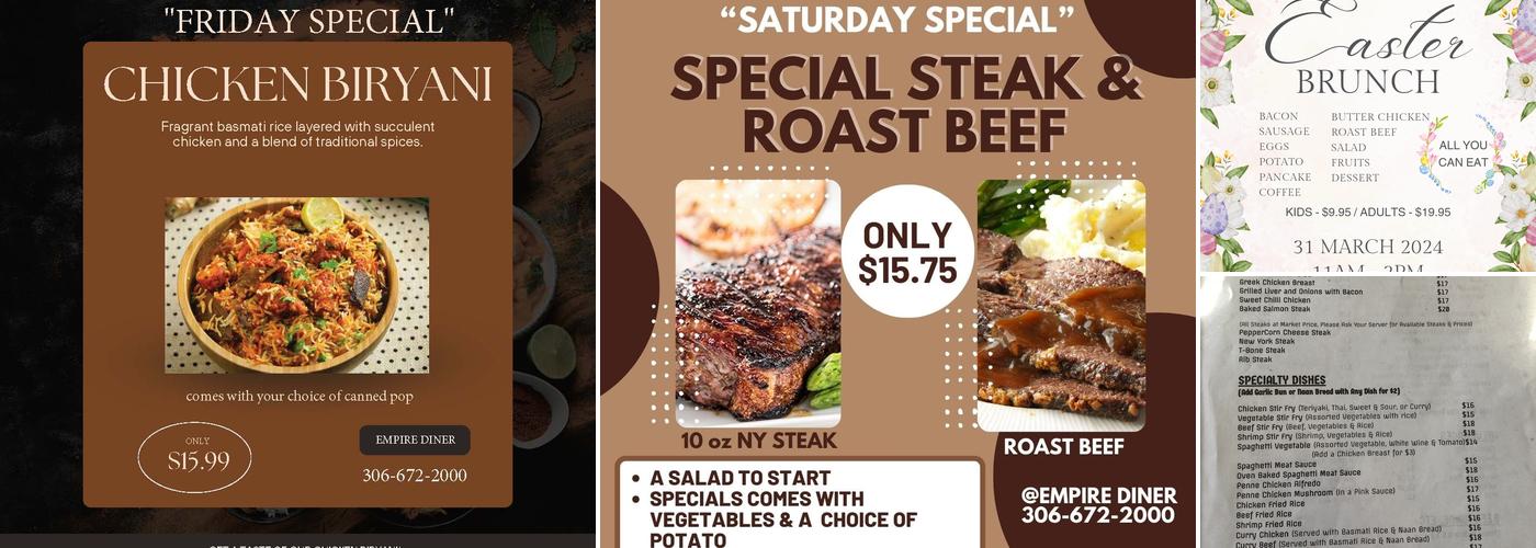 Empire Diner Menu