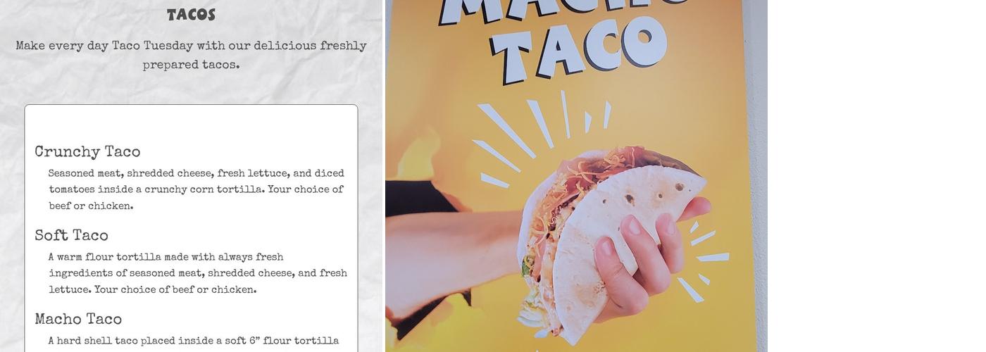 The Original Grande Menu