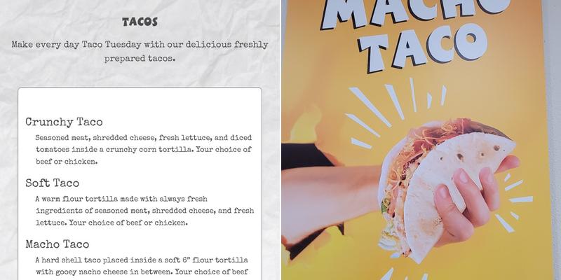 The Original Grande Menu