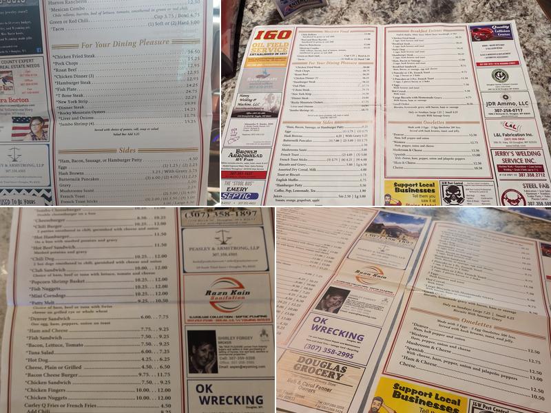 Plains Trading Post Restaurant Menu