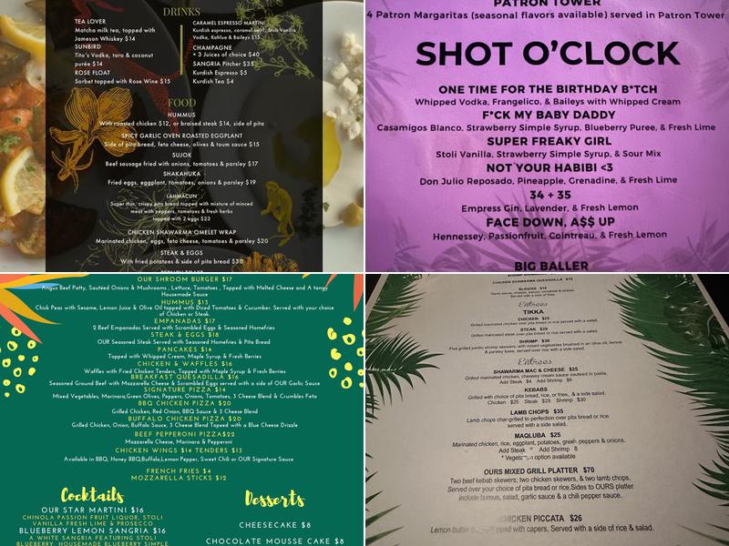 OURS Menu