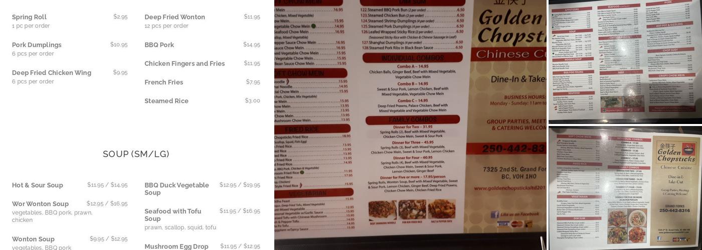 Golden Chopsticks II Menu