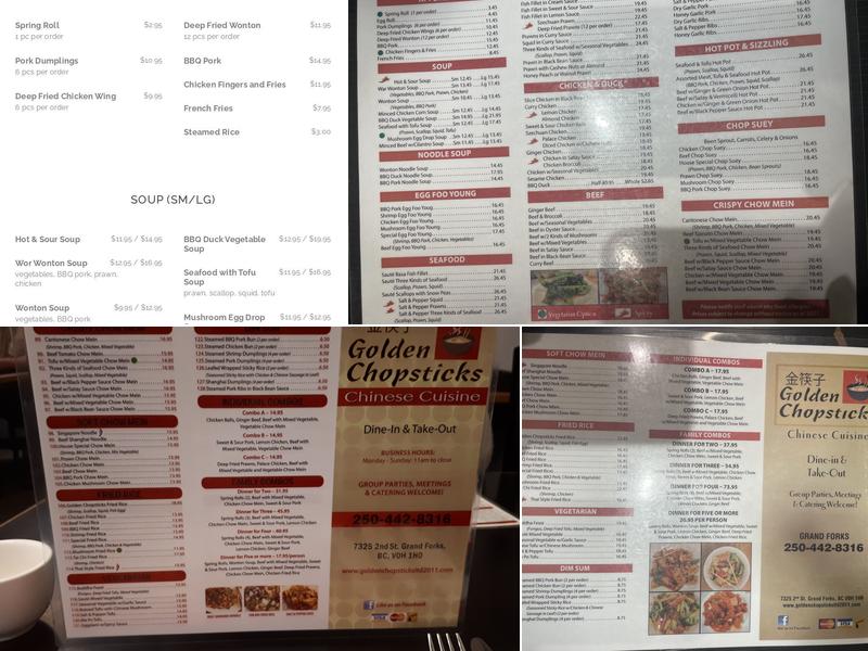 Golden Chopsticks II Menu