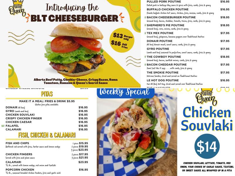 Poutine Queen Menu