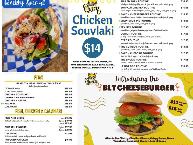 Poutine Queen Menu