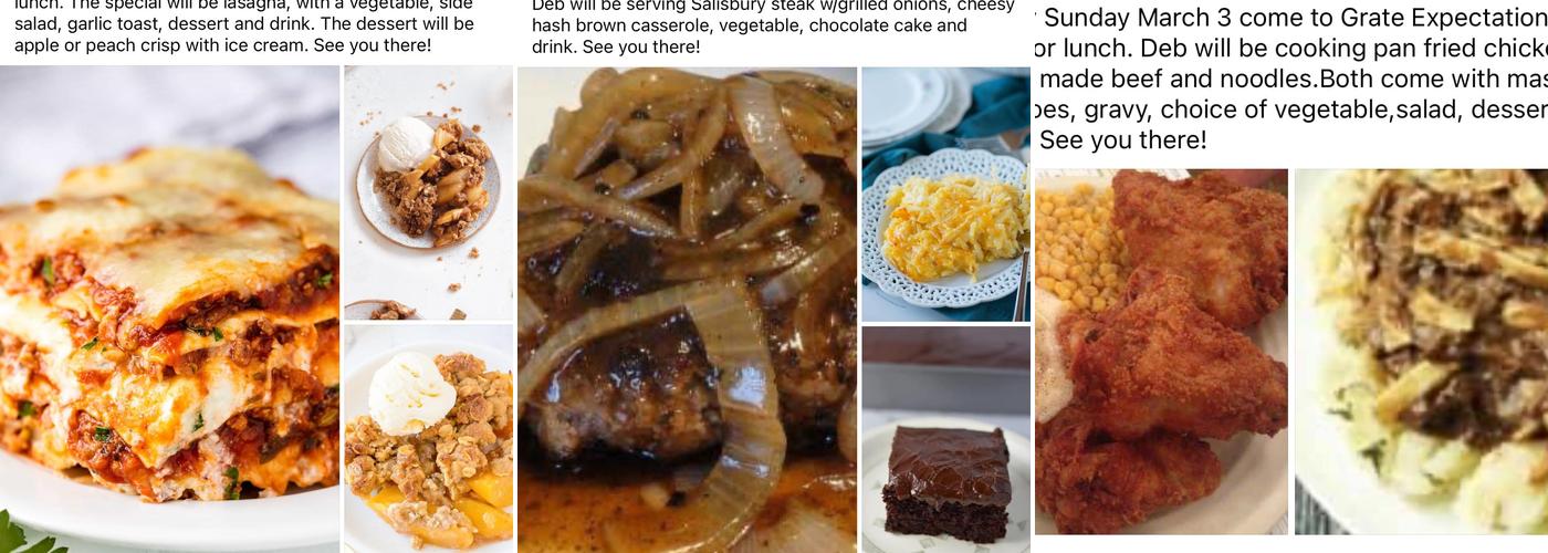 Grate Expectations Menu