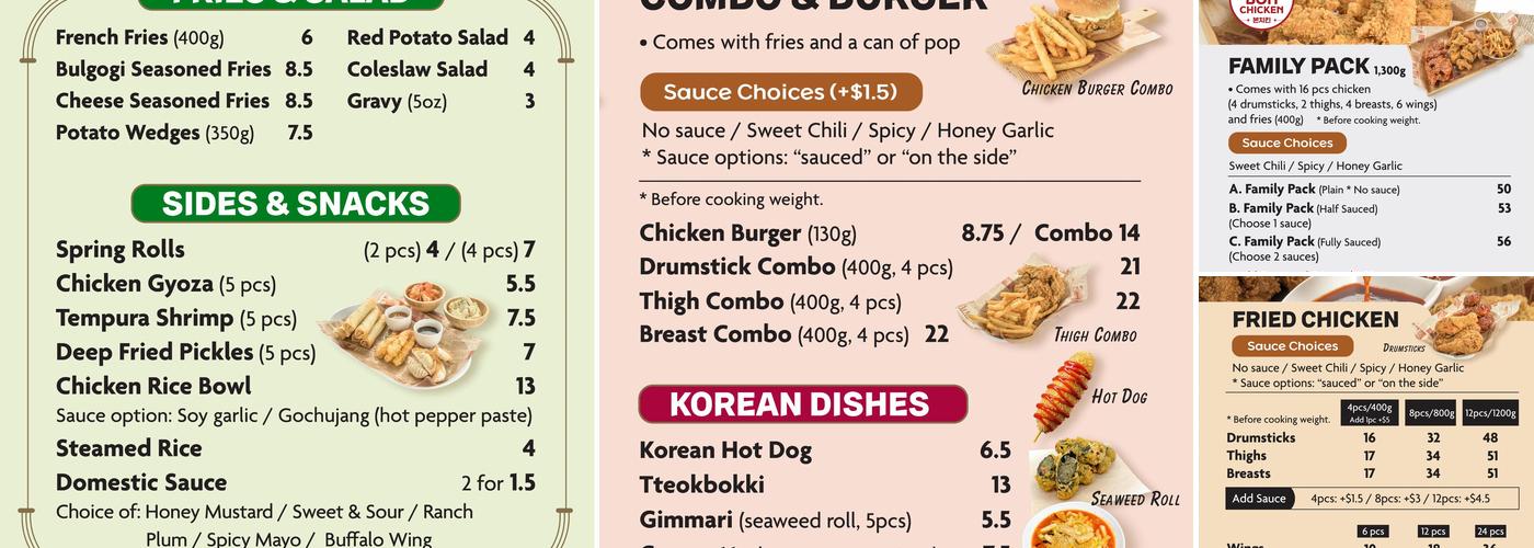 Bon chicken High River Menu