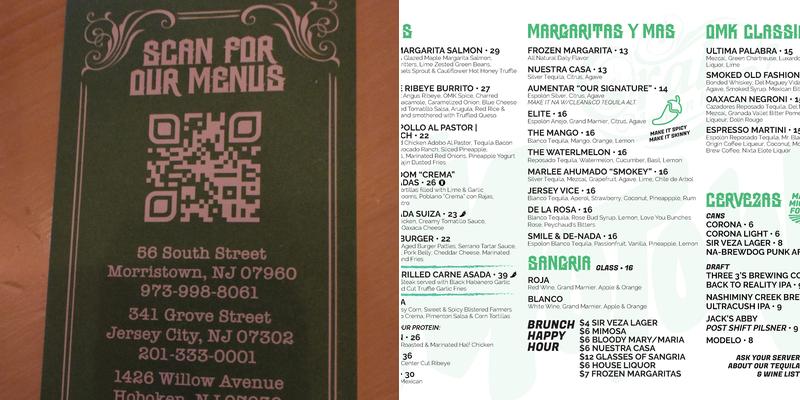 Orale Mexican Kitchen Menu
