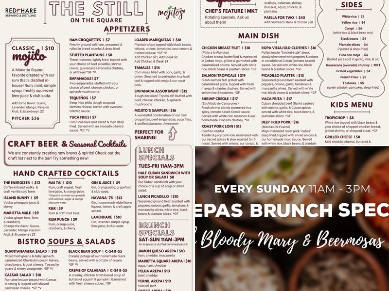 Mojitos Menu