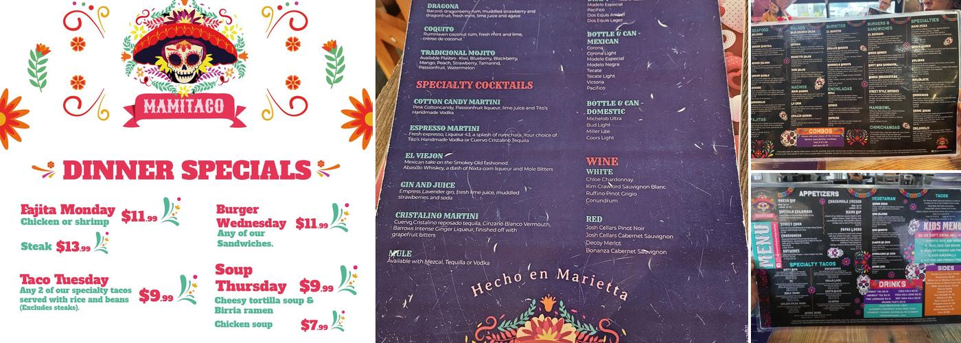MamiTaco Menu