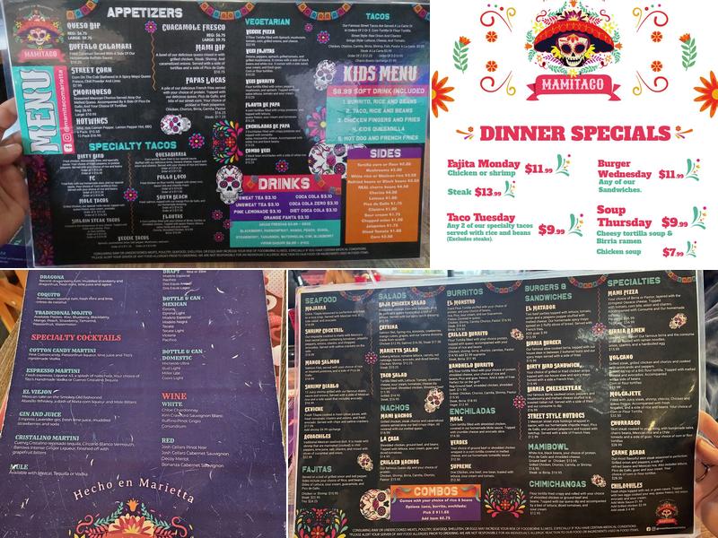 MamiTaco Menu