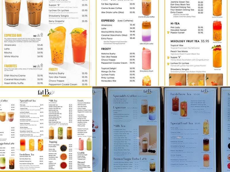 Fat Bee Cafe KC Menu