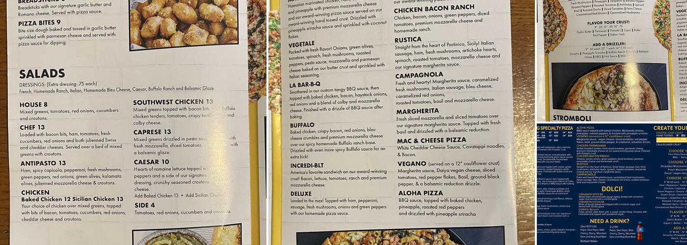 Franca's Pizzeria Menu