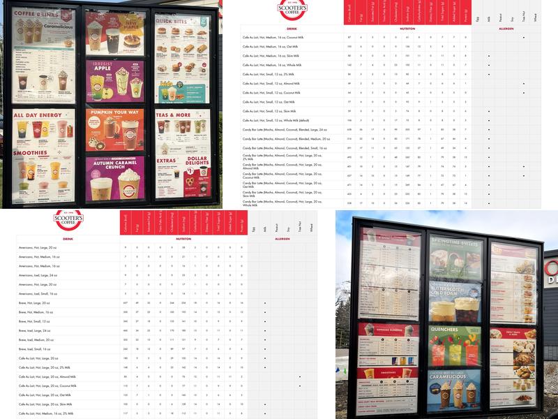 Scooter's Coffee Menu