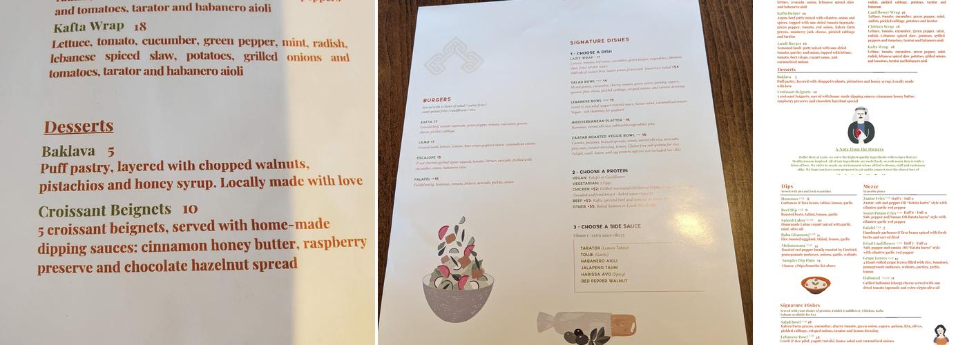 Laziz Kitchen Midvale Menu