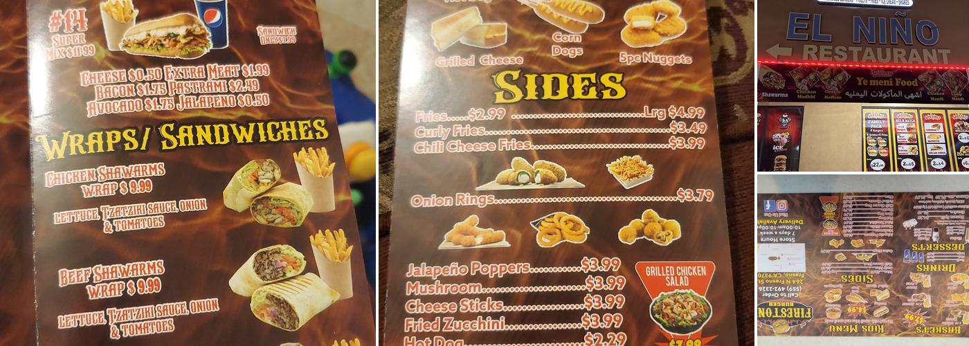 Firestone burger Menu