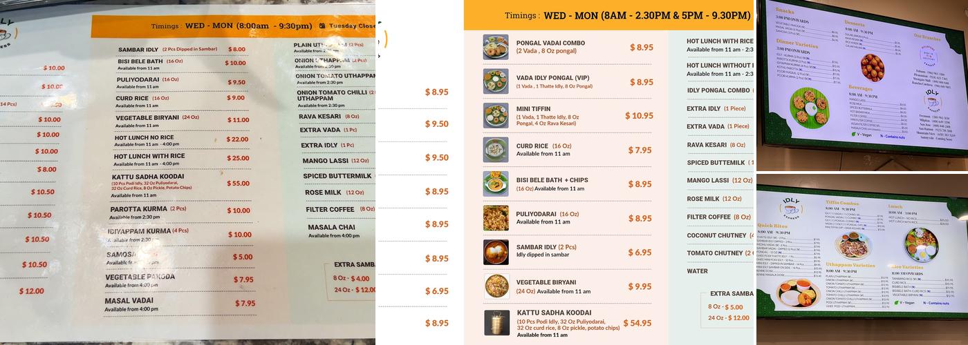 Idly Express - Fremont Menu
