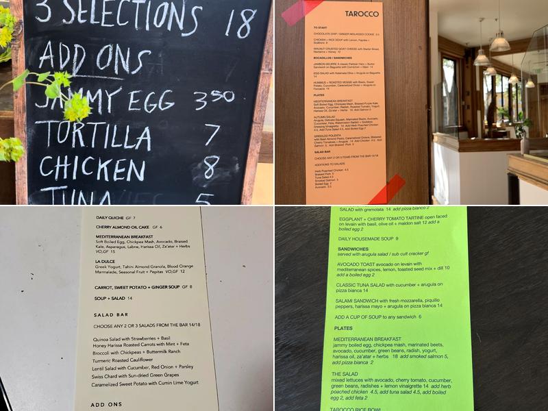TAROCCO Menu