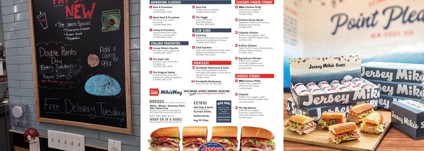 Jersey Mike's Subs Menu