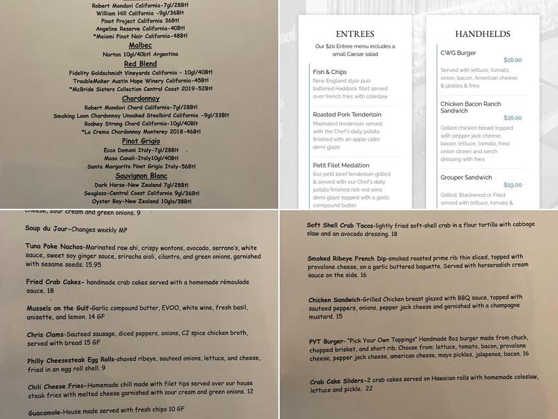 Coco Wood Grill Menu