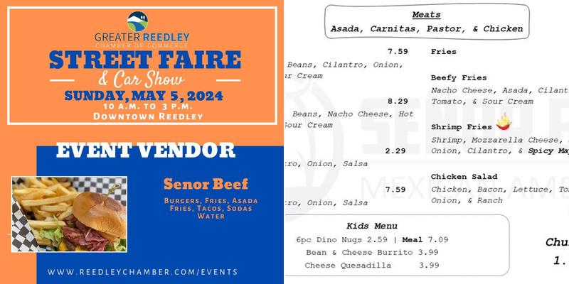Senor Beef Menu