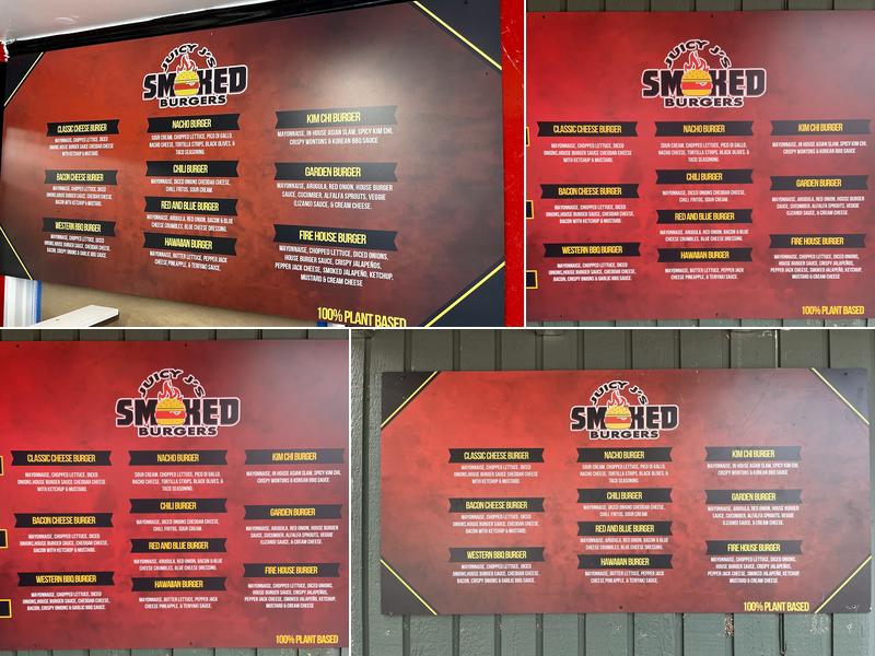 Juicy J’s Smoked Burgers 100% Plant Based! Menu