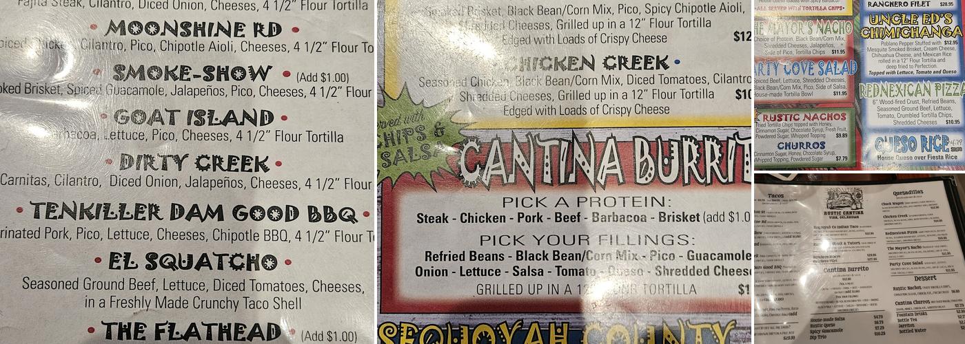 Rustic Cantina LLC Menu