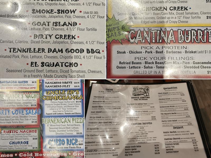 Rustic Cantina LLC Menu
