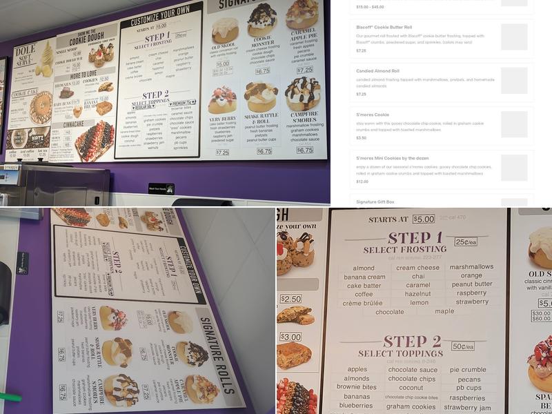 Cinnaholic Menu