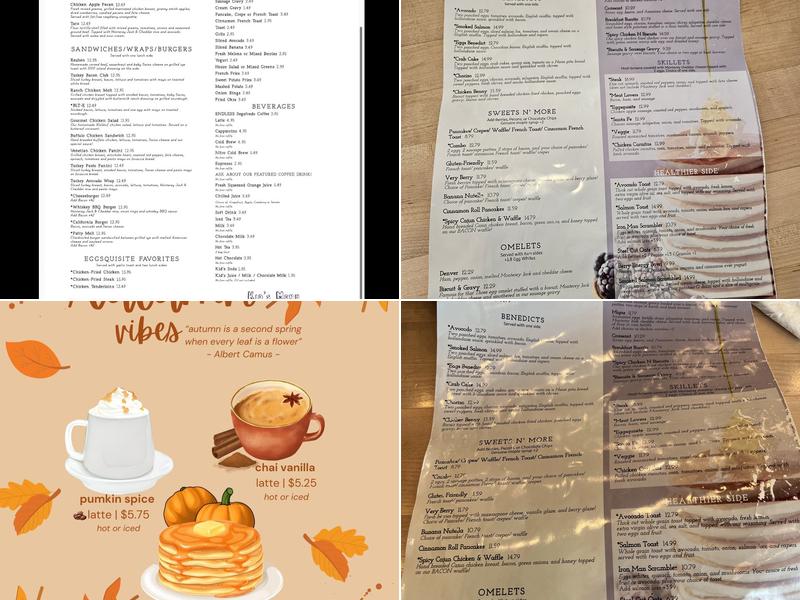 Eggsquisite Cafe Menu