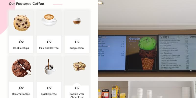 Alia's Gelato & Café Menu