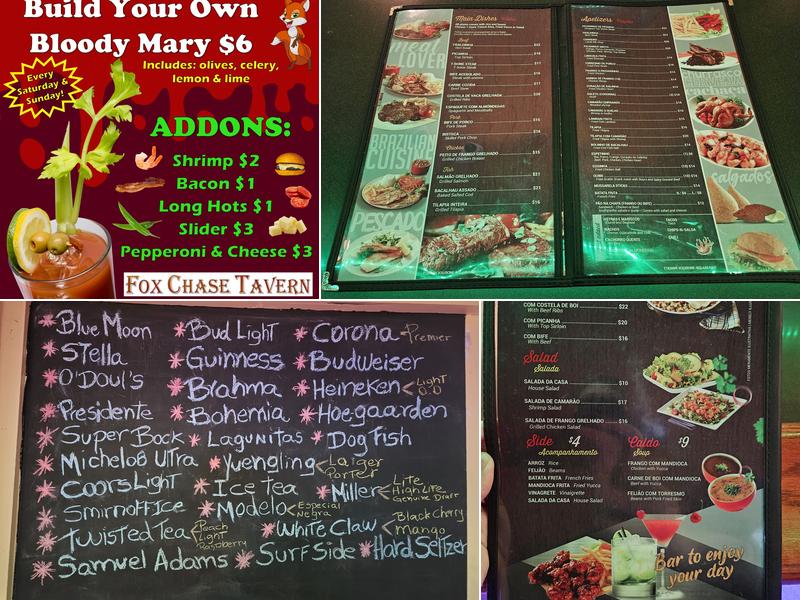 Fox Chase Tavern Menu