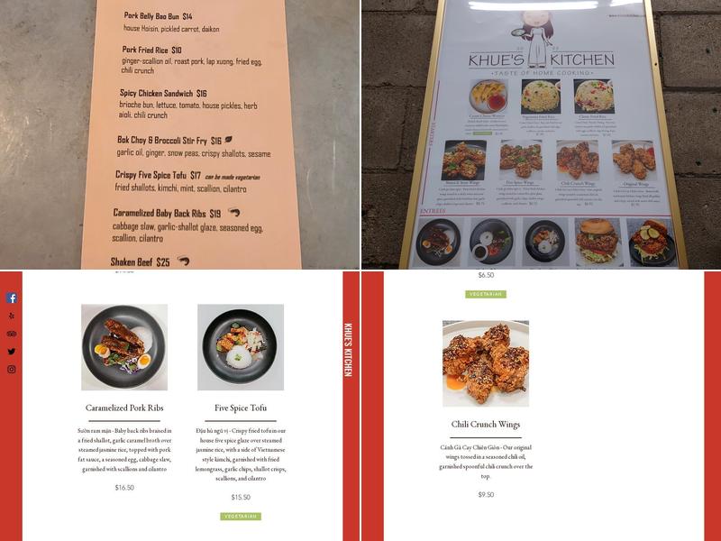 Khue's Kitchen Menu