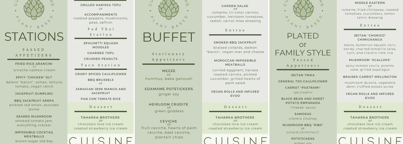 Cuisine Catering Menu