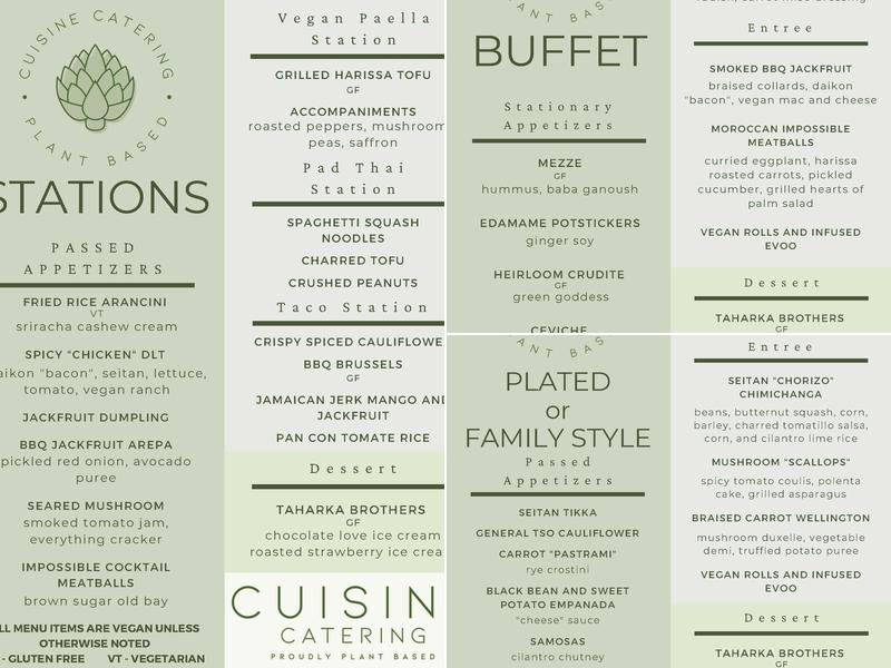 Cuisine Catering Menu