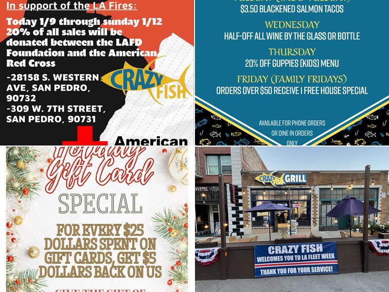 Crazy Fish Grill Express 309 W 7th St, San Pedro