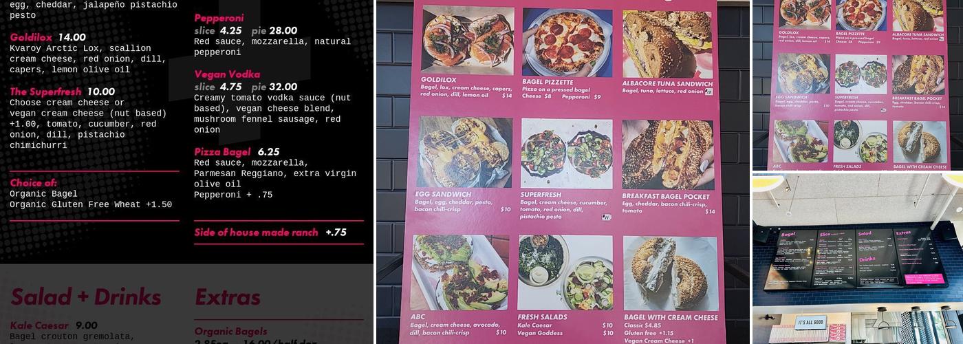 Bagel + Slice Pizza Shop Menu