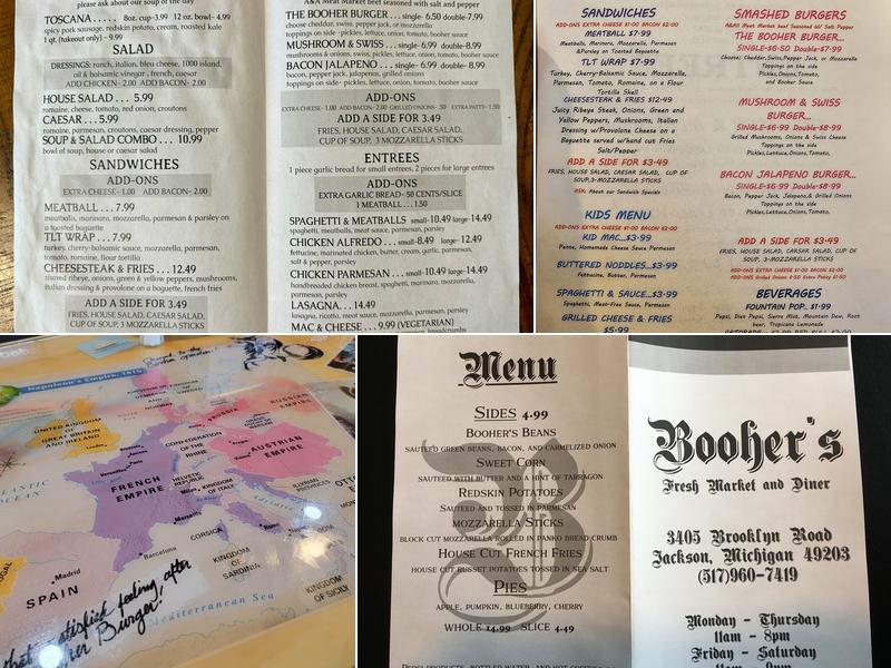 Booher’s Fresh Market & Diner Menu