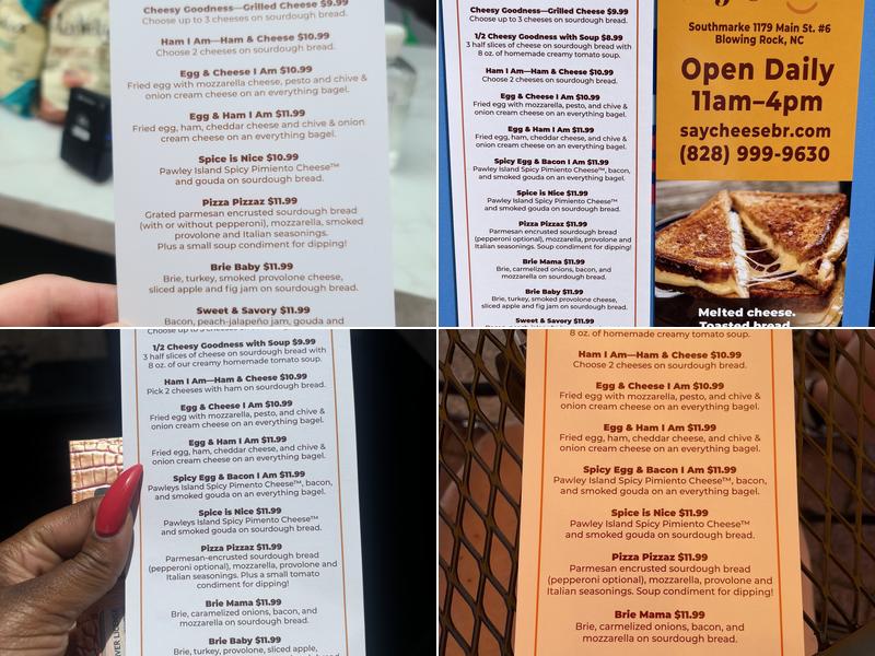 Say Cheese - A Gourmet Sandwich Cafe Menu