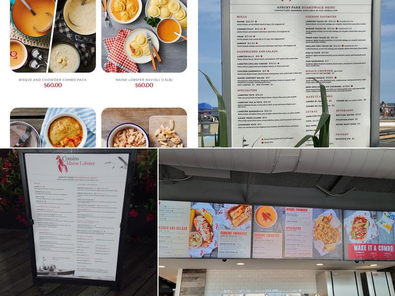 Cousins Maine Lobster Restaurant - Asbury Park Menu