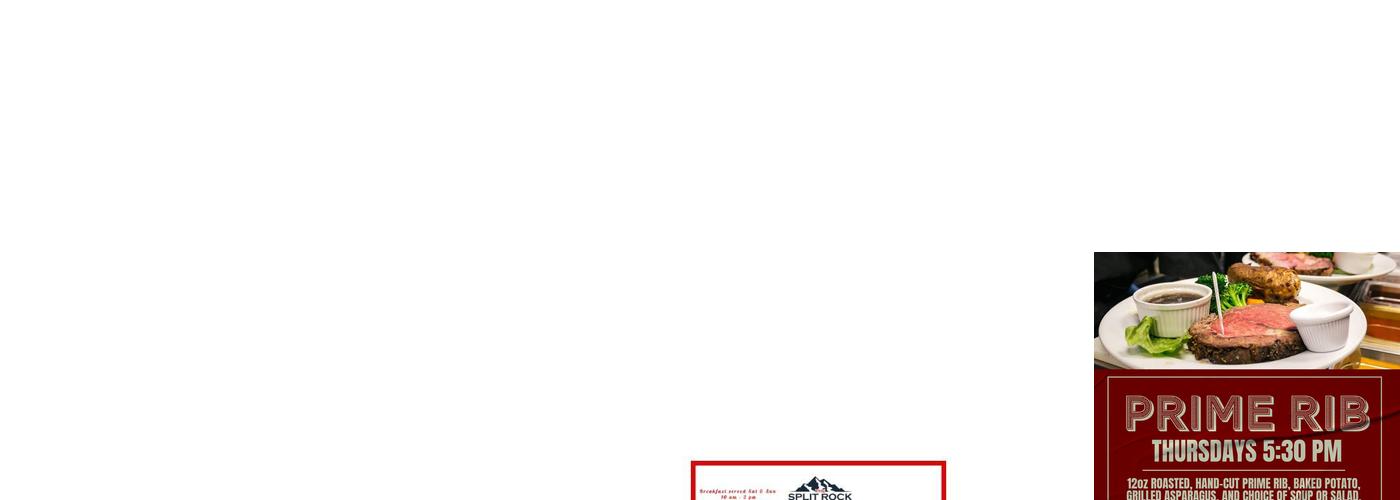 Split Rock Restaurant Menu