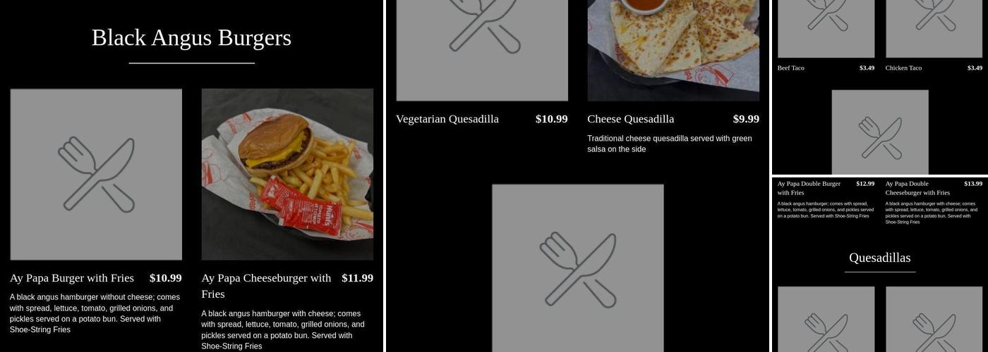 Ay Papa Que Rico Menu