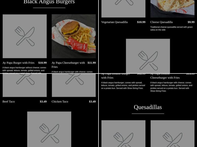 Ay Papa Que Rico Menu