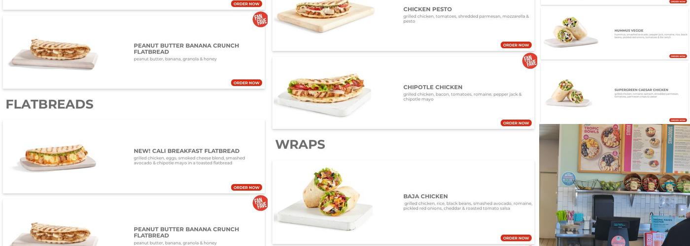 Tropical Smoothie Cafe Menu