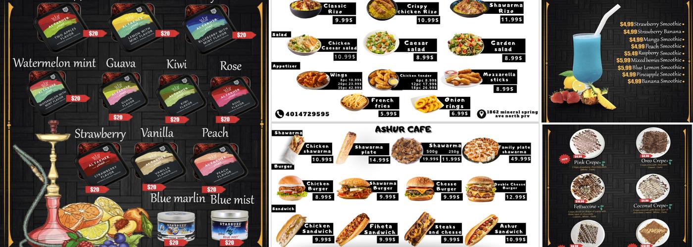 Ashur Café Menu