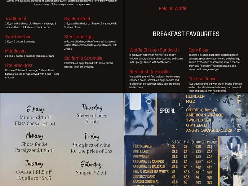 The Flats Eatery + Drink Menu